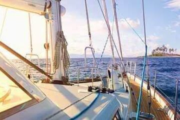 boat sailing in the ocean