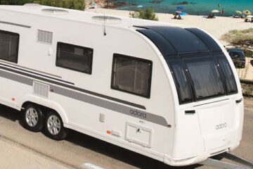 recreational vehicle in the road